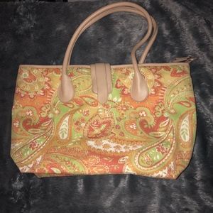 💚Orange Paisley Tote Bag